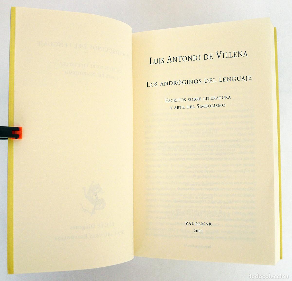 Libros: Luis Antonio de Villena, Los androginos del lenguaje - Foto 5