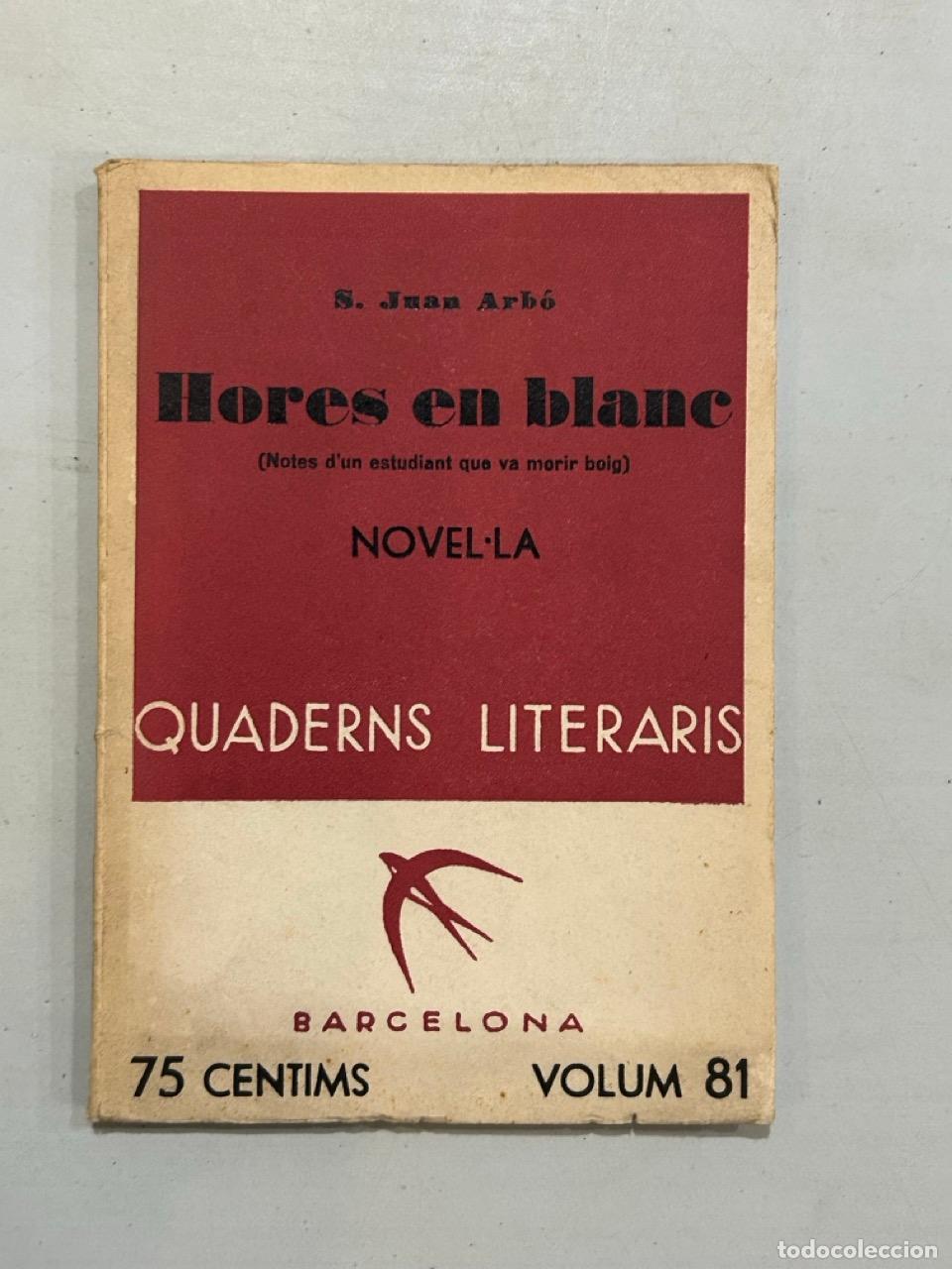 Livros em segunda m&atilde;o: Juan Arb&oacute; - Hores en blanc