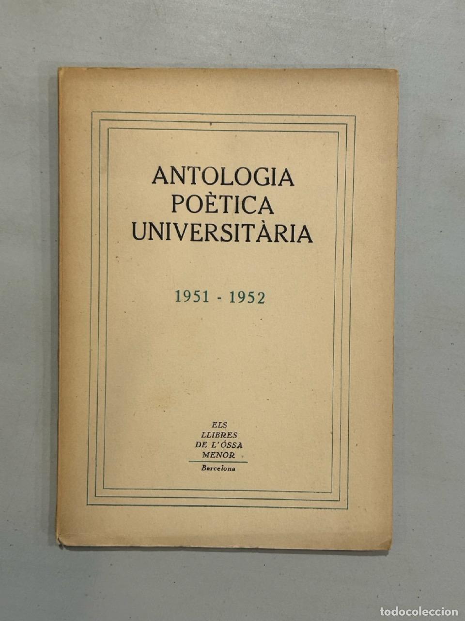 Libros: Antologia po&egrave;tica universit&agrave;ria 1951-1952