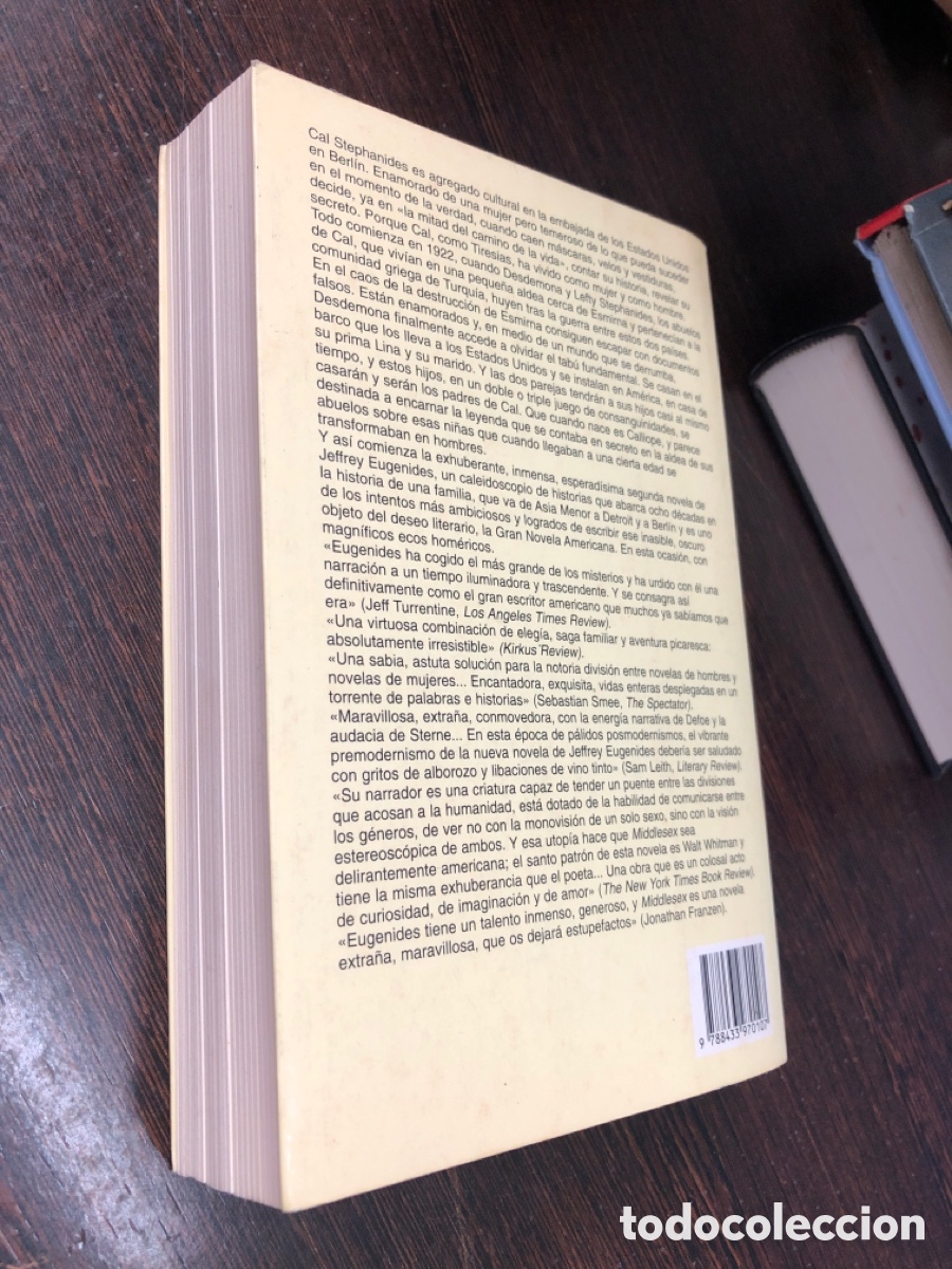 Libros: MIDDLESEX JEFFREY EUGENIDES ANAGRAMA PANORAMA DE NARRATIVAS - Foto 2
