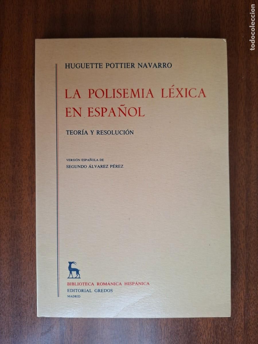 Libros: La polisemia l&eacute;xica en espa&ntilde;ol --- H. Pottier Navarro