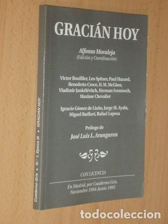 Libros: GRACI&Aacute;N HOY - VV. AA. - Alfonso Moraleja (Edici&oacute;n y Coordinaci&oacute;n)