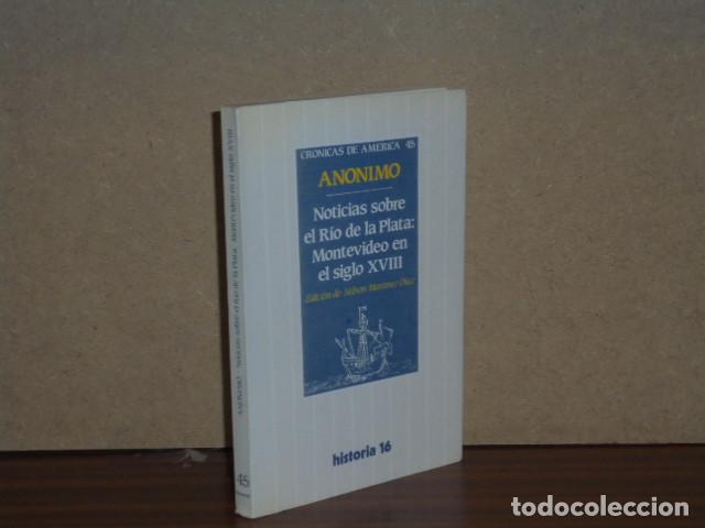 Livros em segunda m&atilde;o: NOTICIAS SOBRE EL R&Iacute;O DE LA PLATA: Montevideo en el siglo XVIII - An&oacute;nimo