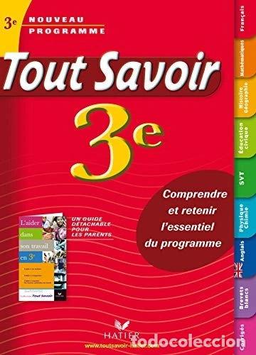 Livres: Tout savoir 3e- 9782218931826