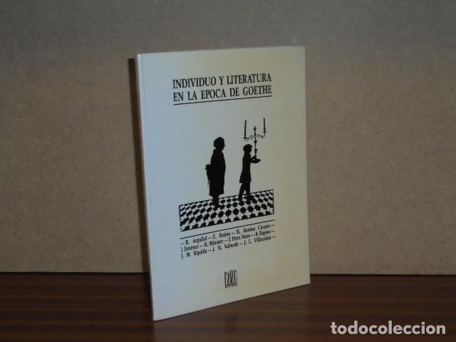 Libros: INDIVIDUO Y LITERATURA EN LA &Eacute;POCA DE GOETHE - VV. AA.