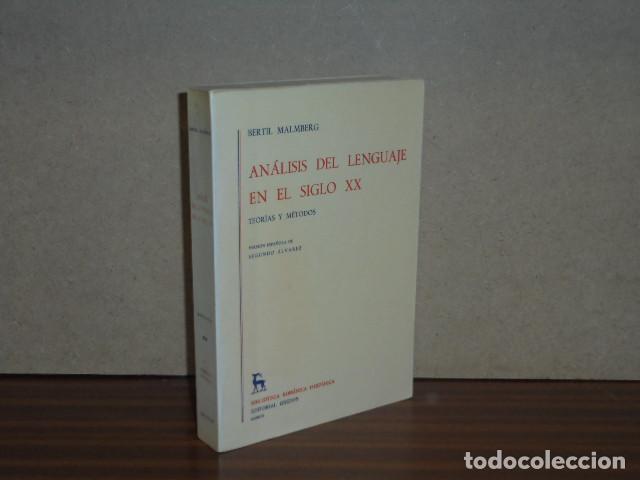 B&uuml;cher: AN&Aacute;LISIS DEL LENGUAJE EN EL SIGLO XX - Teor&iacute;as y m&eacute;todos - Malmberg, Bertil