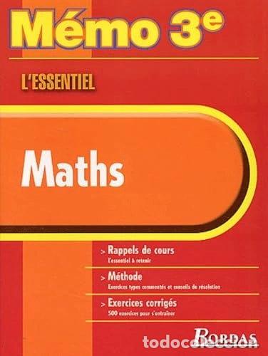 Libros: Maths 3e: L'essentiel- 9782047302729