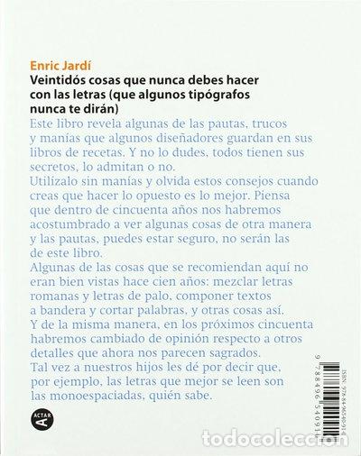 Libros: Veintid&oacute;s consejos sobre tipograf&iacute;a- 9788496540910