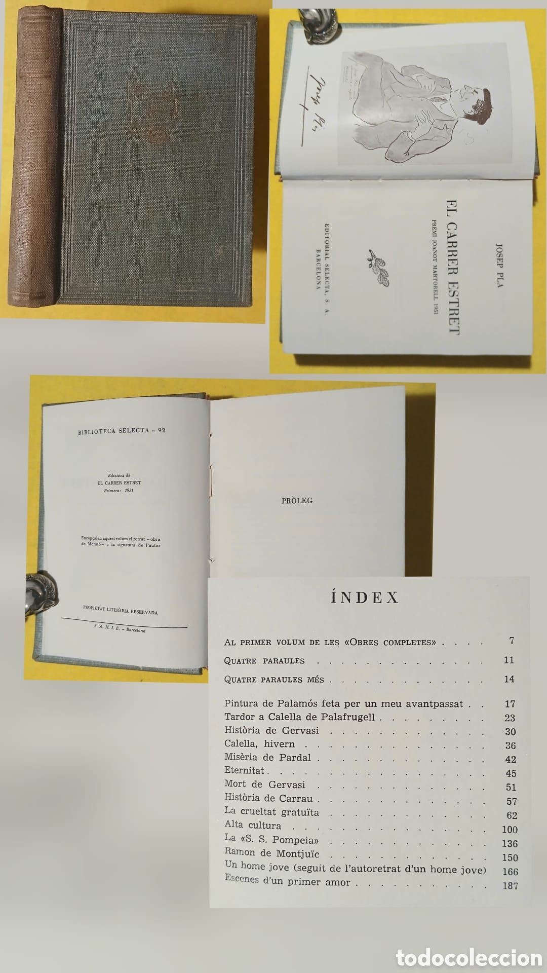 Libros: El carrer estret, Josep Pla
