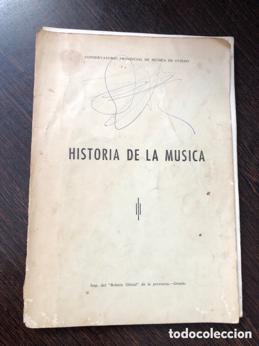 Livros em segunda m&atilde;o: HISTORIA DE LA MUSICA CONSERVATORIO PROVINCIAL DE MUSICA DE OVIEDO