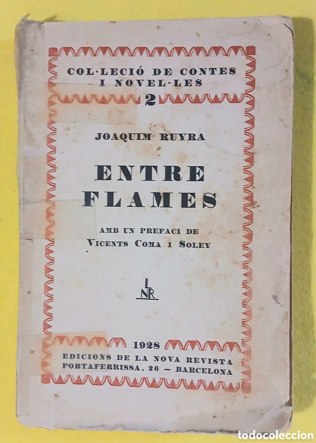 Libros: entre flames, Joaquim Ruyra 1928