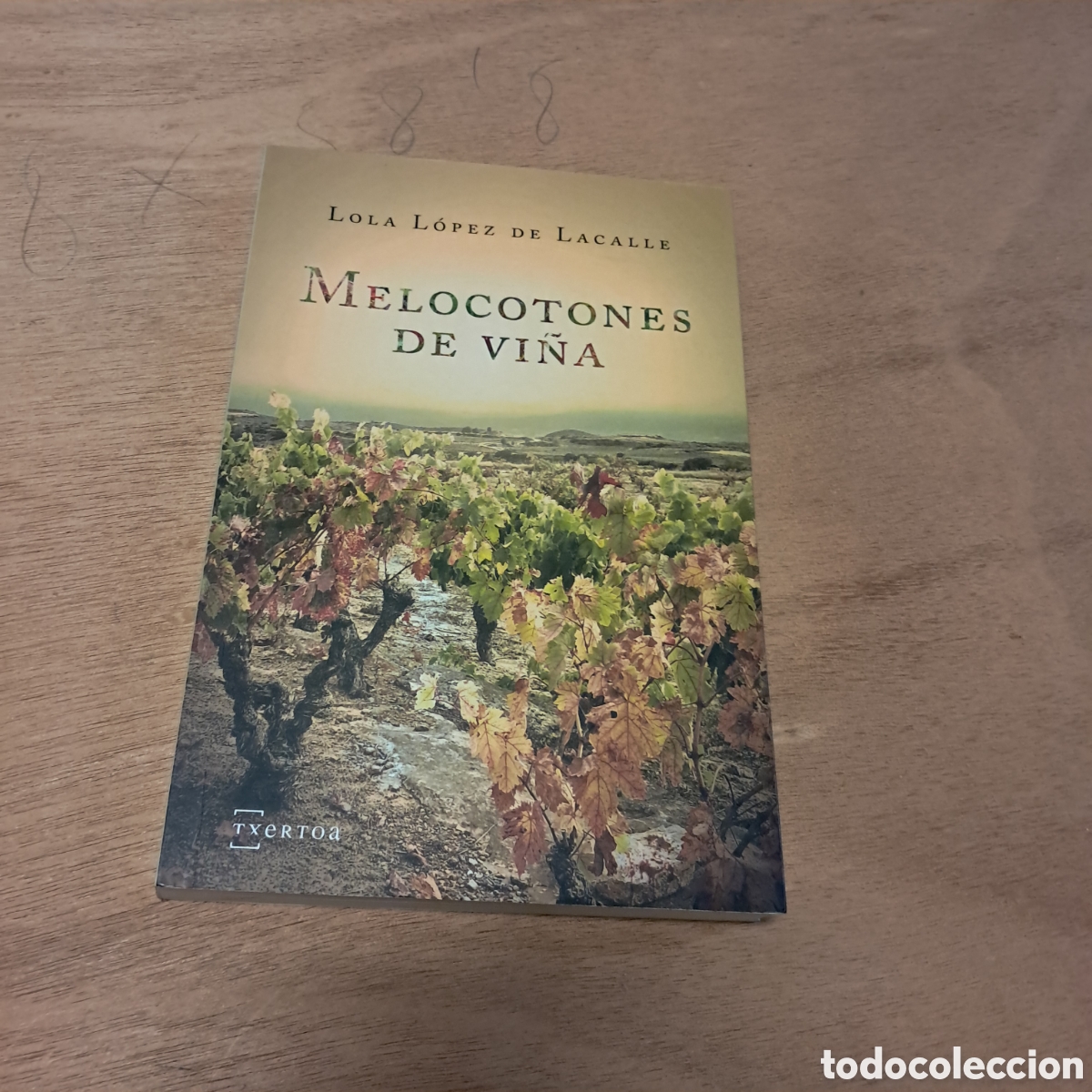 Libros: Lola L&oacute;pez de Lacalle, Melocotones de vi&ntilde;a, Txertoa
