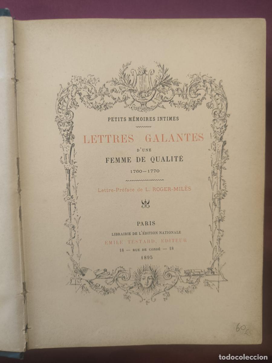 books: Lettres galantes d'une femme de qualit&eacute; -