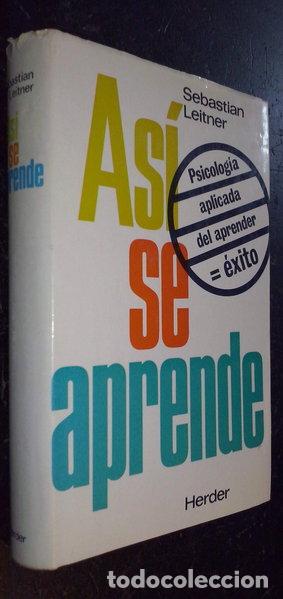 Libros: As&iacute; se aprende a estudiar- 9788425407833