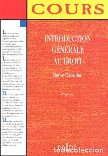 B&uuml;cher: Introduction g&eacute;n&eacute;rale au droit- 9782247042807