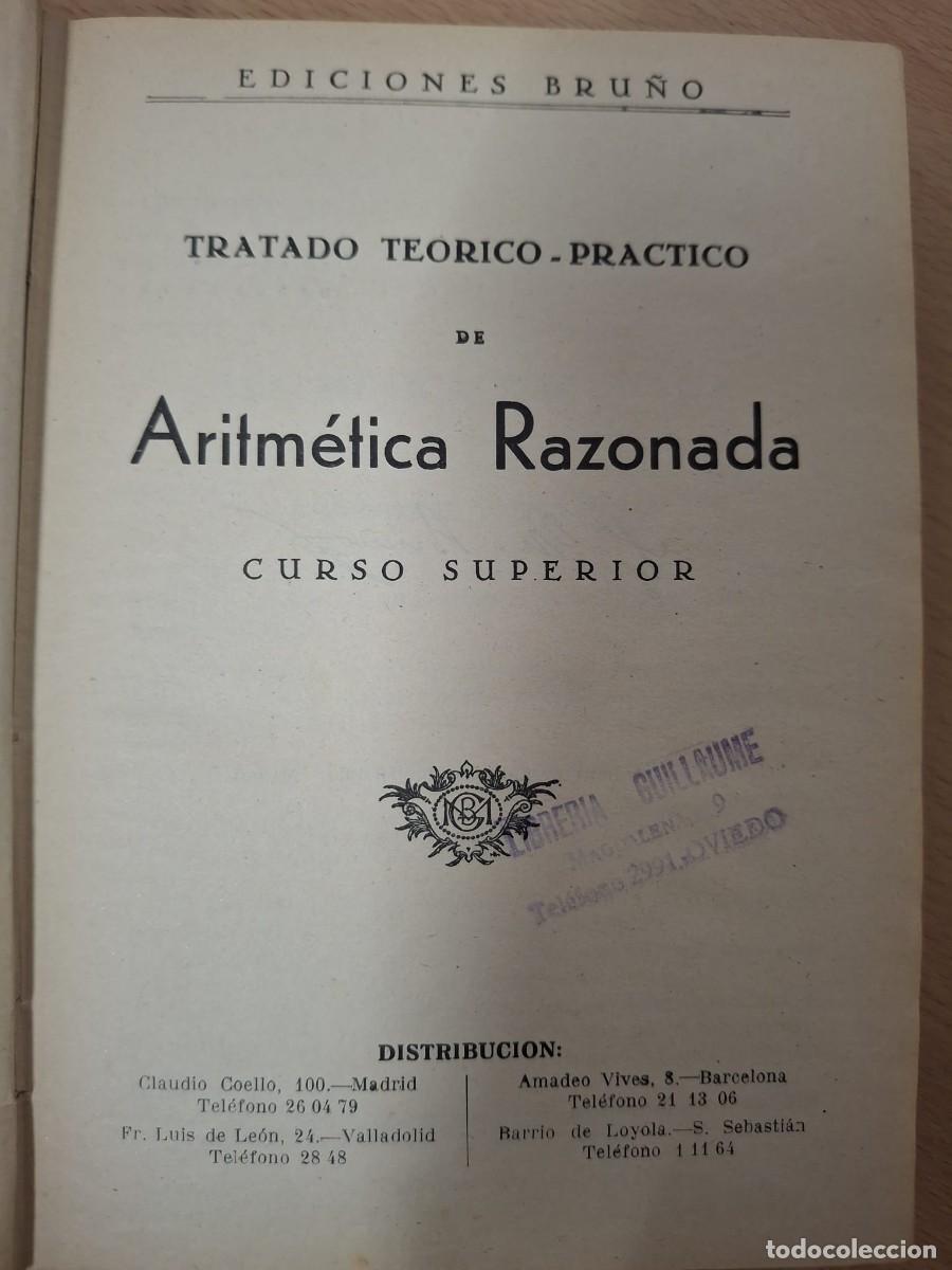 Libros: LIBRO ARITMETICA RAZONADA EDICIONES BRU&Ntilde;O - CURSO SUPERIOR - Foto 2