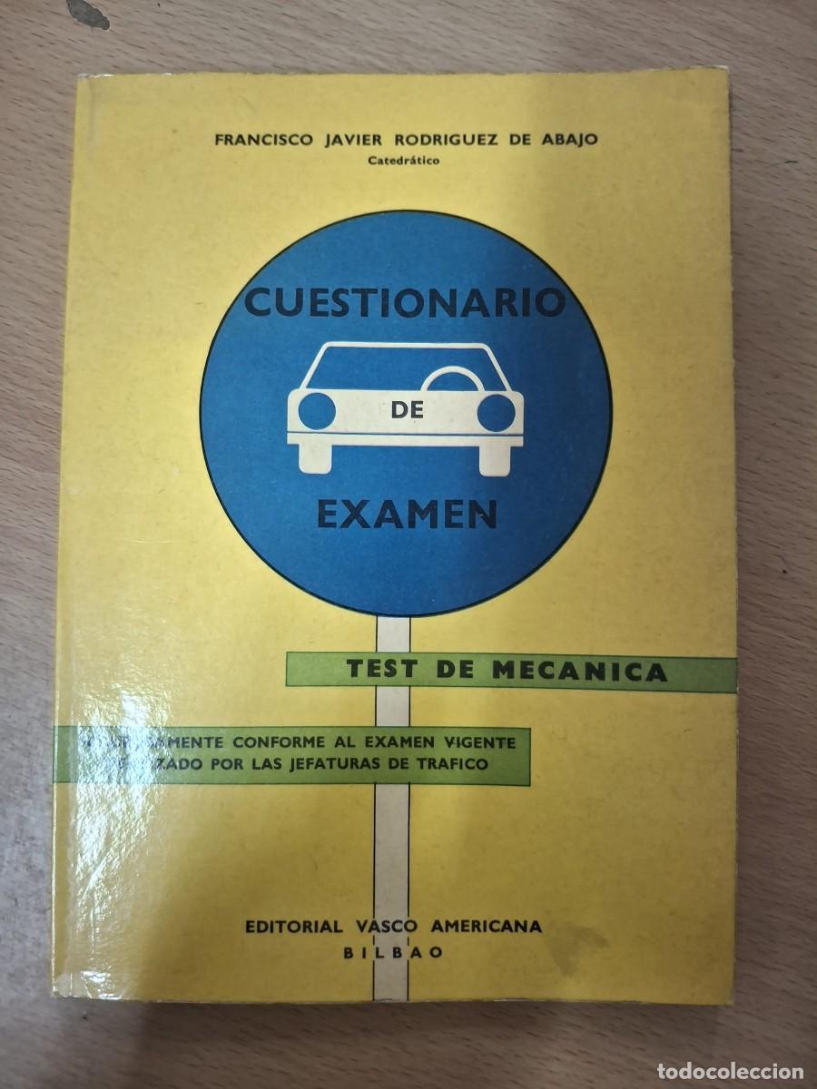 Libros: LIBRO CUESTIONARIO DE EXAMEN TEST DE MECANICA