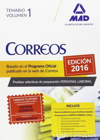 Libros: Personal Laboral de Correos y Tel&eacute;grafos. Temario, volumen I- 9788490936580