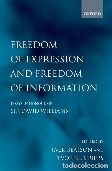 Libros: Freedom of Expression and Freedom of Information- 9780198268390