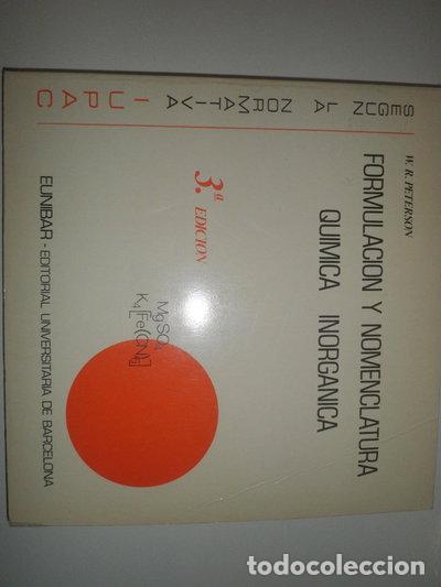 Libros: Formulaci&oacute;n y Nomenclatura Qu&iacute;mica- 9788485257041
