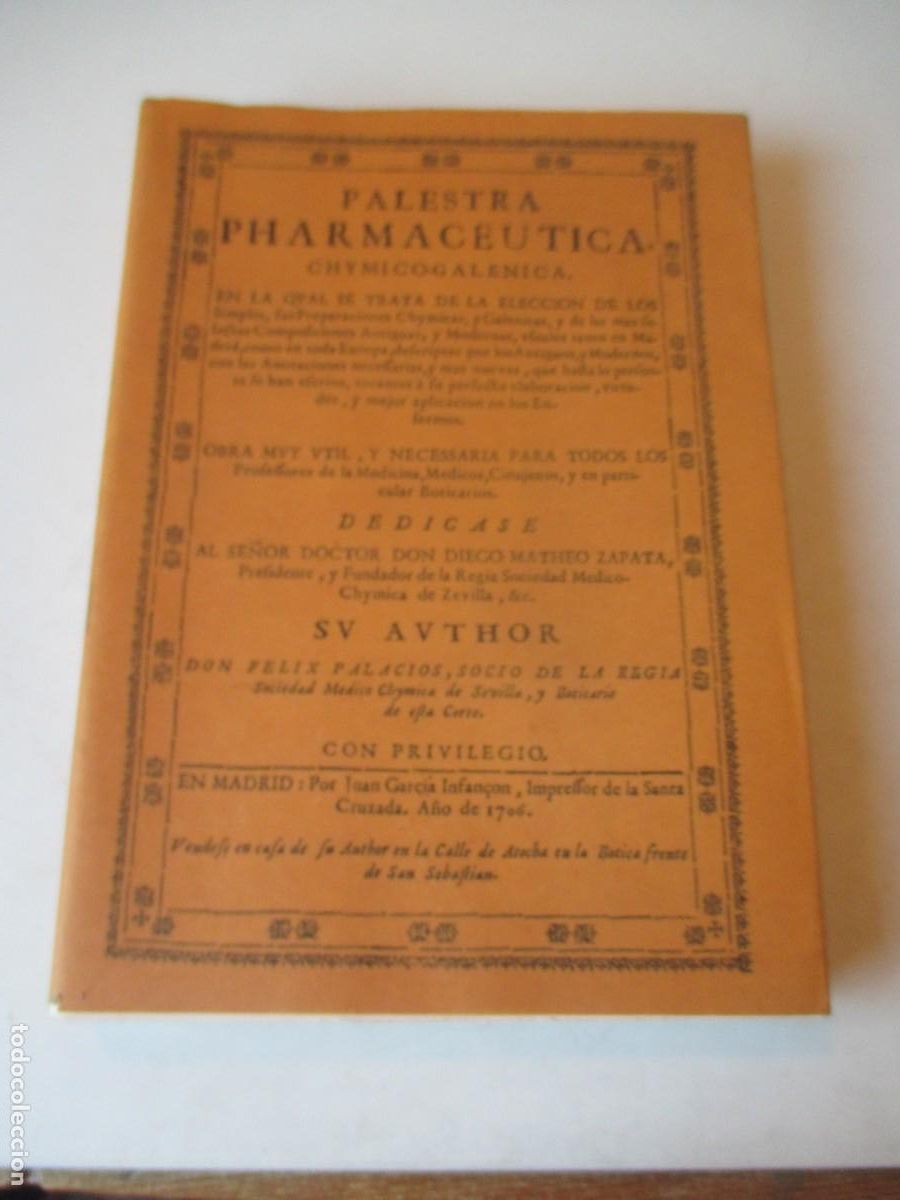 Libros: PALESTRA PHARMACEUTICA CHYMICO-GALENICA ( Facsimil) W41599