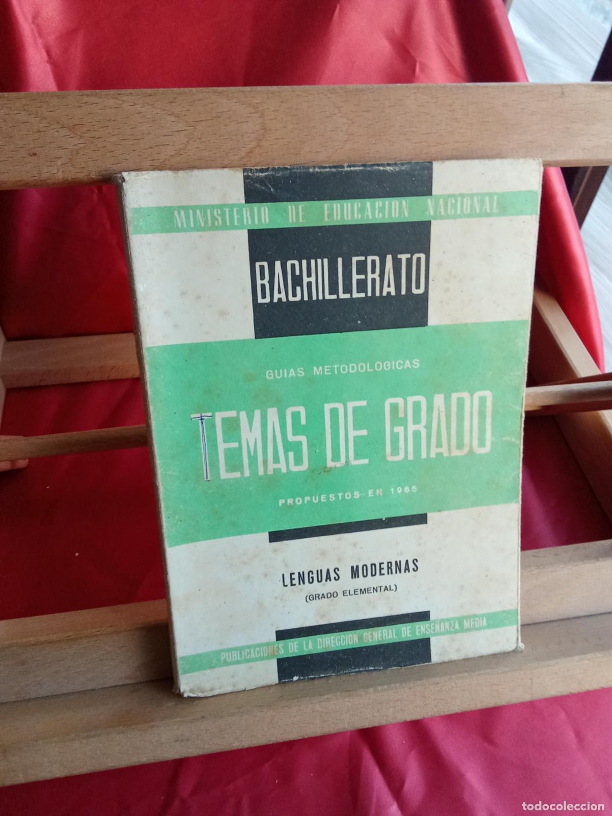 Libros: Bachillerato: Temas de grado, lenguas modernas L.4898-2549