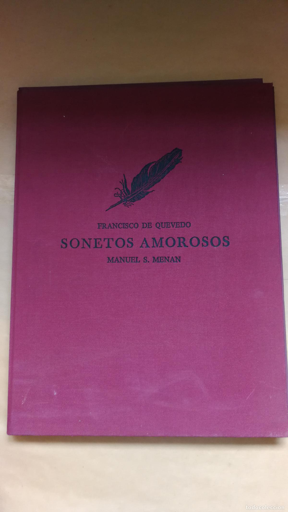 books: SONETOS AMOROSOS. - Francisco de Quevedo /Manuel S. Men&aacute;n.