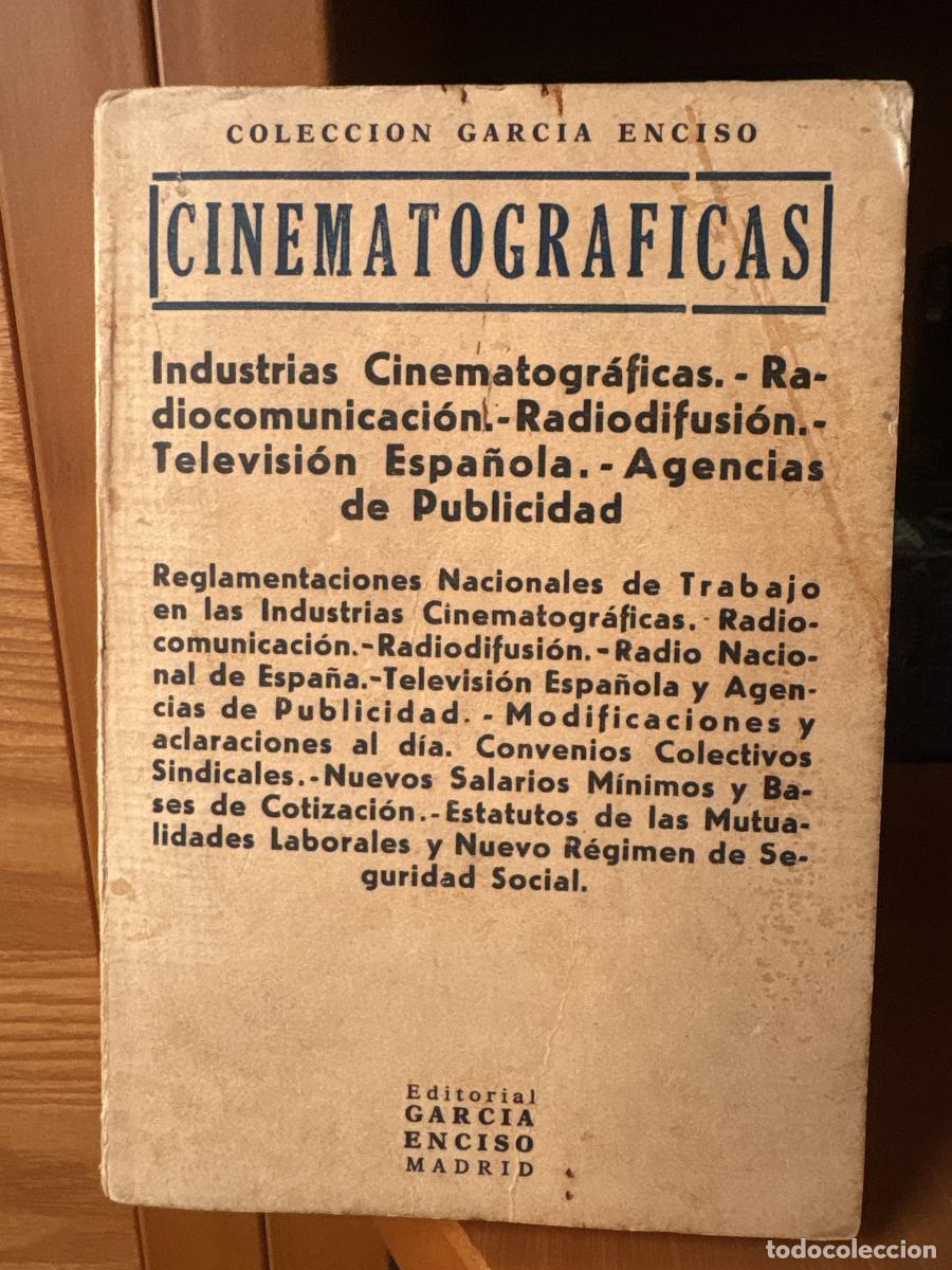 Livres: Cinematogr&aacute;ficas. reglamentaciones de industrias cinematogr&aacute;ficas y Radiocomunicaci&oacute;n - Colecci&oacute;n Ga