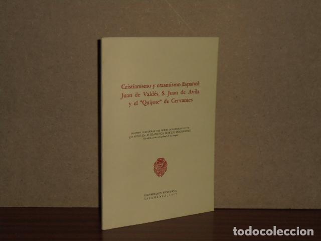 B&uuml;cher: CRISTIANISMO Y ERASMISMO ESPA&Ntilde;OL: Juan de Vald&eacute;s, S. Juan de &Aacute;vila y el Quijote de Cervantes - Mart&iacute;