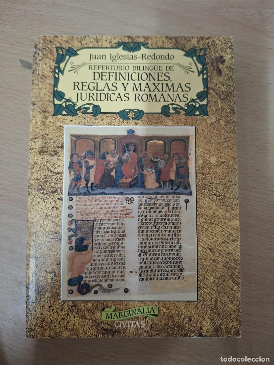 Livres: LIBRO REPERTORIO BILING&Uuml;E DE DEFINICIONES, REGLAS Y MAXIMAS JURIDICAS ROMANAS