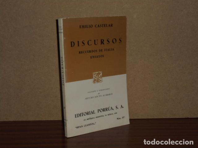 B&uuml;cher: DISCURSOS - RECUERDOS DE ITALIA - ENSAYOS - Castelar, Emilio - Selecci&oacute;n e introducci&oacute;n de Arturo So
