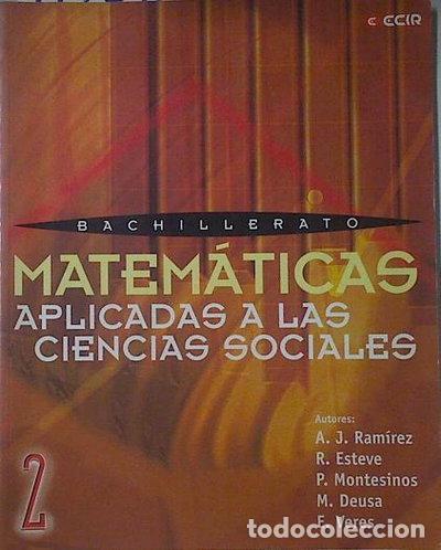 Libros: Matem&aacute;ticas aplicadas a las ciencias sociales 2- 9788470656361