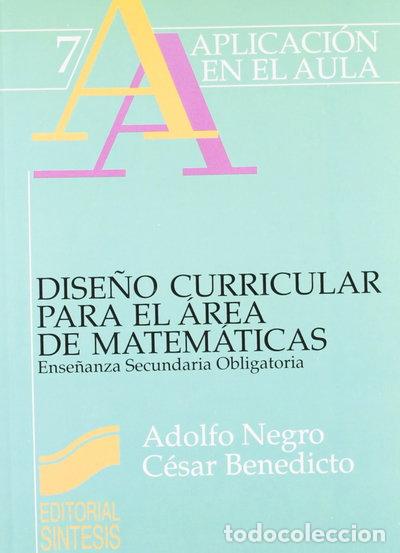 Libros: Dise&ntilde;o curricular para el &aacute;rea de matem&aacute;ticas- 9788477381853