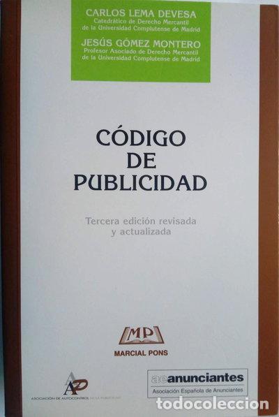 Libros: C&oacute;digo de publicidad- 9788472488700