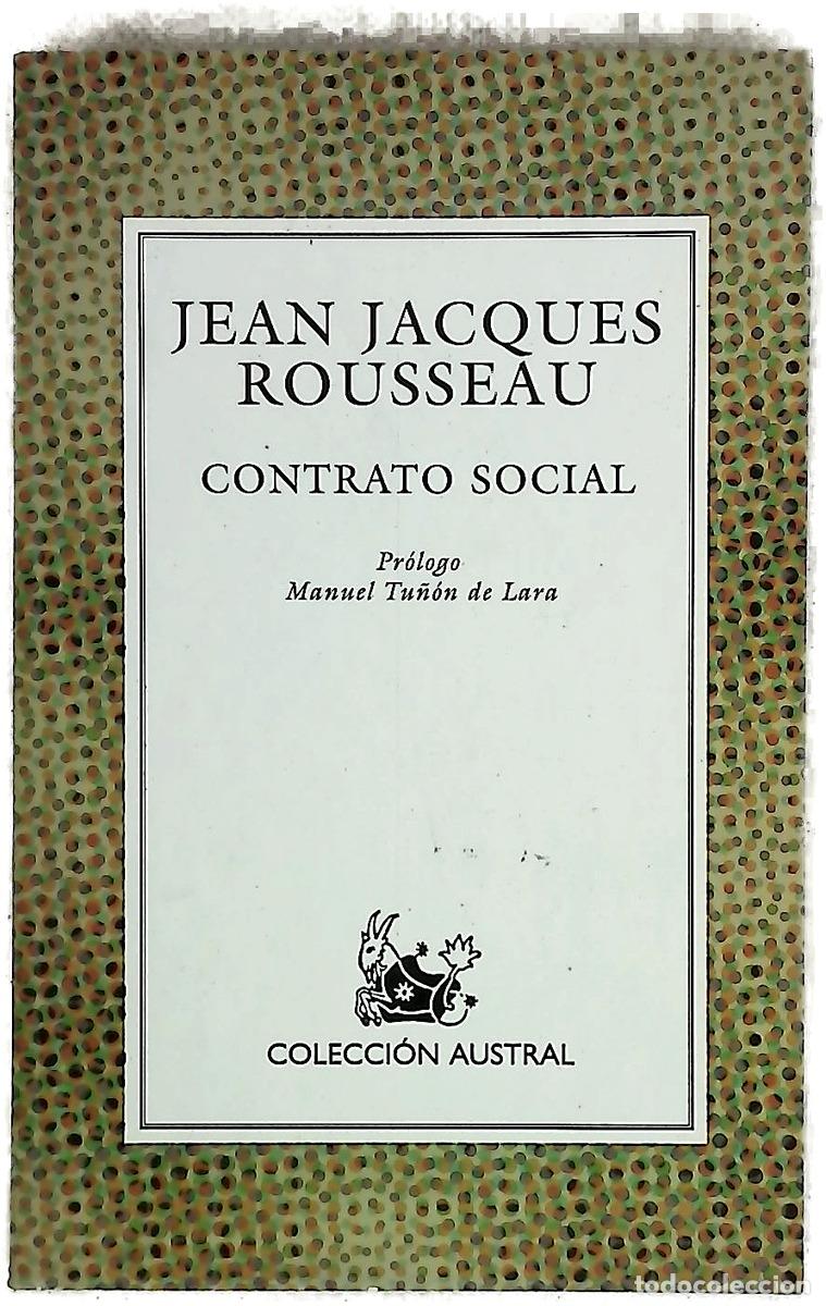 Libros: Contrato social - Rousseau, Jean-Jacques; Tu&ntilde;&oacute;n de Lara, Manuel; R&iacute;os, Fernando de los