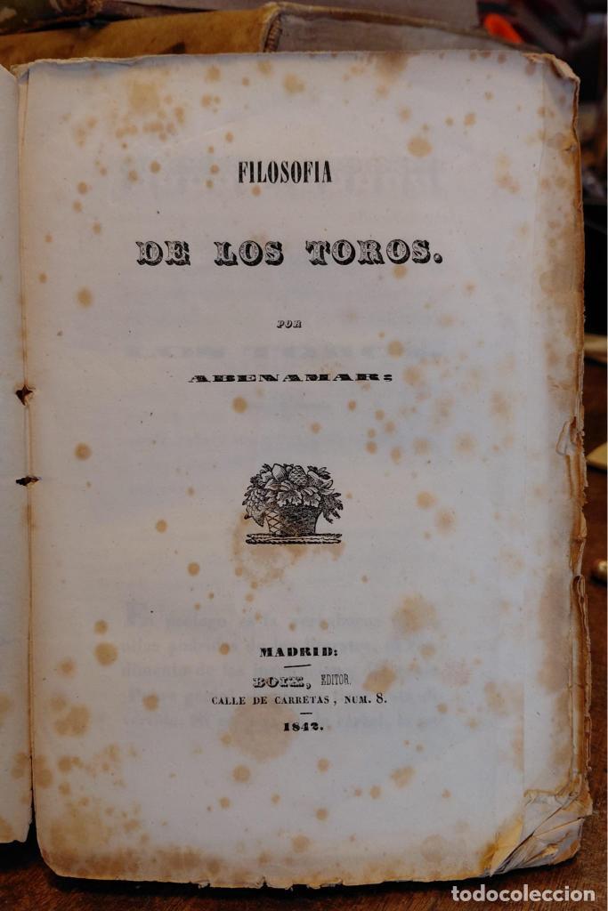 Libros: FILOSOF&Iacute;A DE LOS TOROS. - ABENAMAR (Seud&oacute;nimo de Santos L&oacute;pez Pelegr&iacute;n)