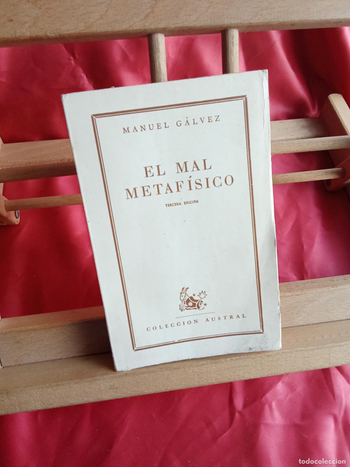 Libros: El mal metaf&iacute;sico. Manuel G&aacute;lvez L.4898-2684 - Foto 2