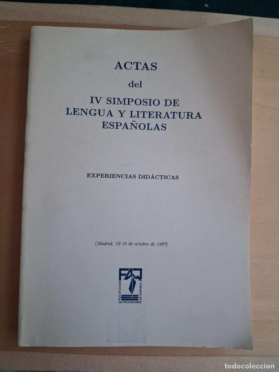 Libros: Actas del VI simposio de lengua y literatura esp&ntilde;olas (Madrid 1997)