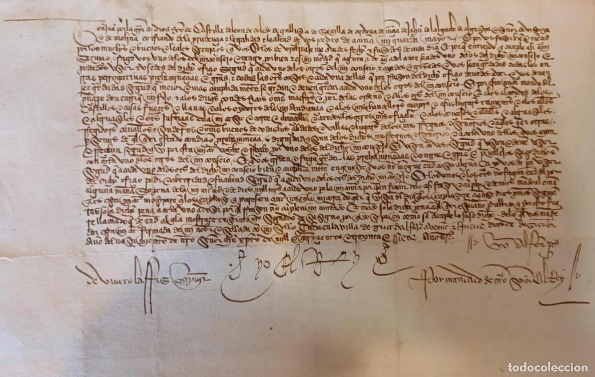Libros: (Manuscrito) El rey Don Juan II nombra como miembro del Consejo Real a D. Pedro de Acu&ntilde;a, su guarda