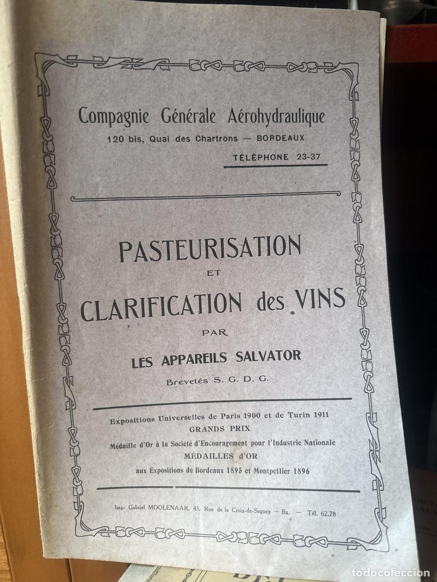 Libros: PASTEURISATION ET CLARIFICATION DES VINS - LES APPAREILS SALVATOR TDK360