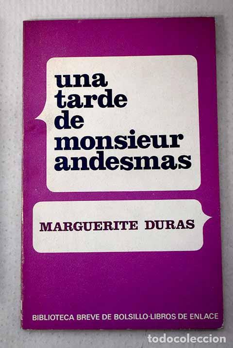 books: Una tarde de M. Andesmas.- Duras, Marguerite