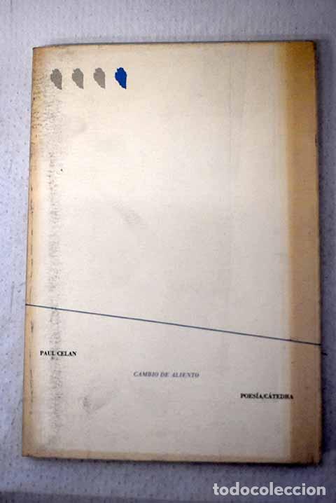 Livros em segunda m&atilde;o: Cambio de aliento: Celan, Paul.- Celan, Paul