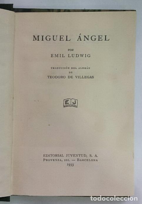 books: LUDWIG, Emil. - Miguel &Aacute;ngel