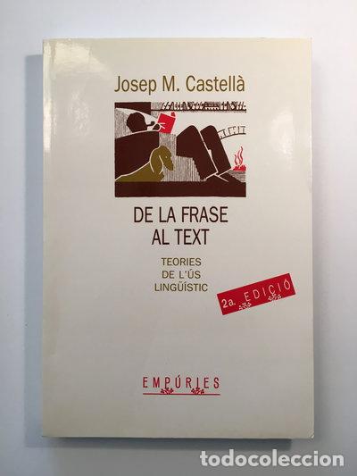 B&uuml;cher: De la frase al text- 9788475963556