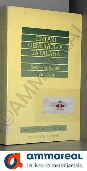 Libros: Sintaxi generativa catalana- 9788485194742
