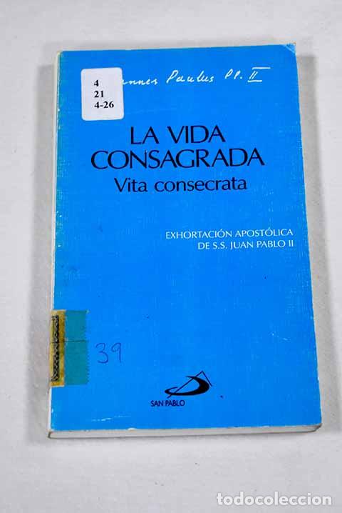 Libros: La vida consagrada: Vita consecrata