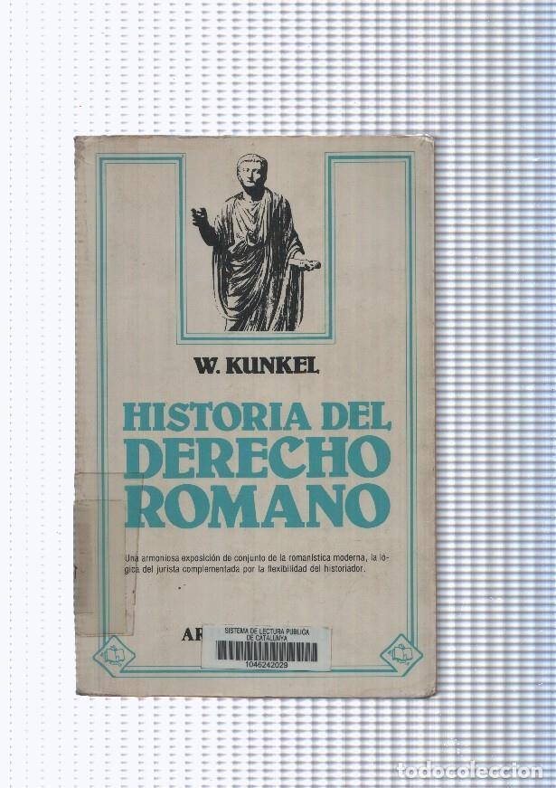 Livros em segunda m&atilde;o: Historia del derecho Romano - W. Kunkel
