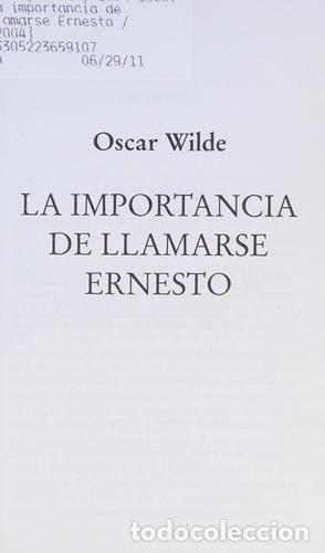 Livres: La importancia de llamarse Ernesto (Cl&aacute;s. Lit. Univ.) - Oscar Wilde