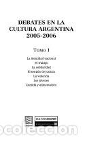 B&uuml;cher: DEBATES EN LA CULTURA ARGENTINA 1 2005-2006 - AUTORES VARIOS