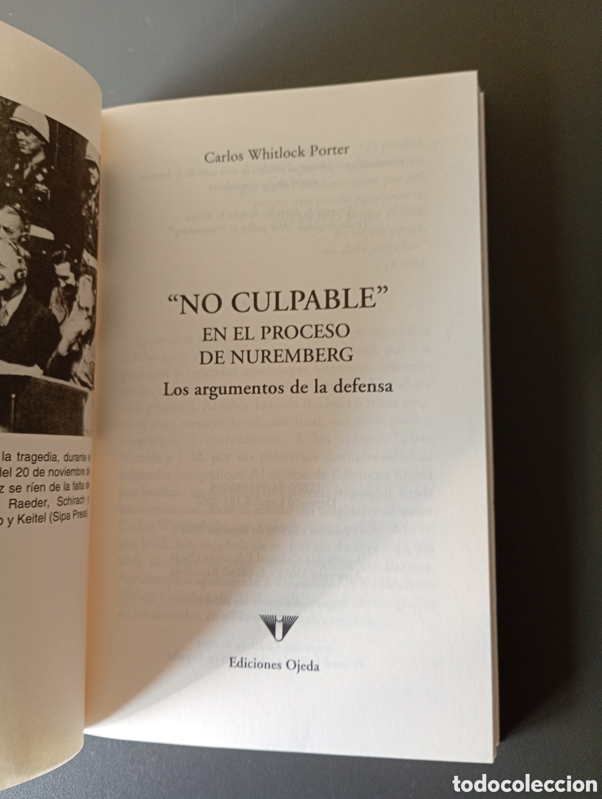 Libros: Editorial Ojeda.No culpable.El juicio de N&uacute;remberg. - Foto 3